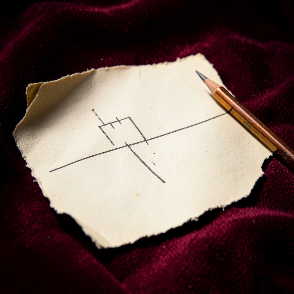 Close view of a candlestick wick crossing a penciled level while the body closes back inside.